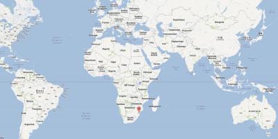Սվազիլենդ աշխարհի քարտեզի վրա